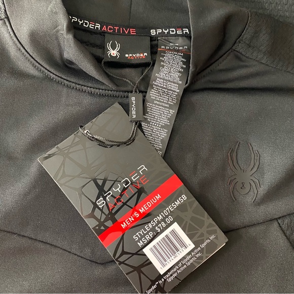 NEW! Men’s Spyder Long Sleeve Athletic T-Shirt Size Medium W/Tags - Picture 5 of 5